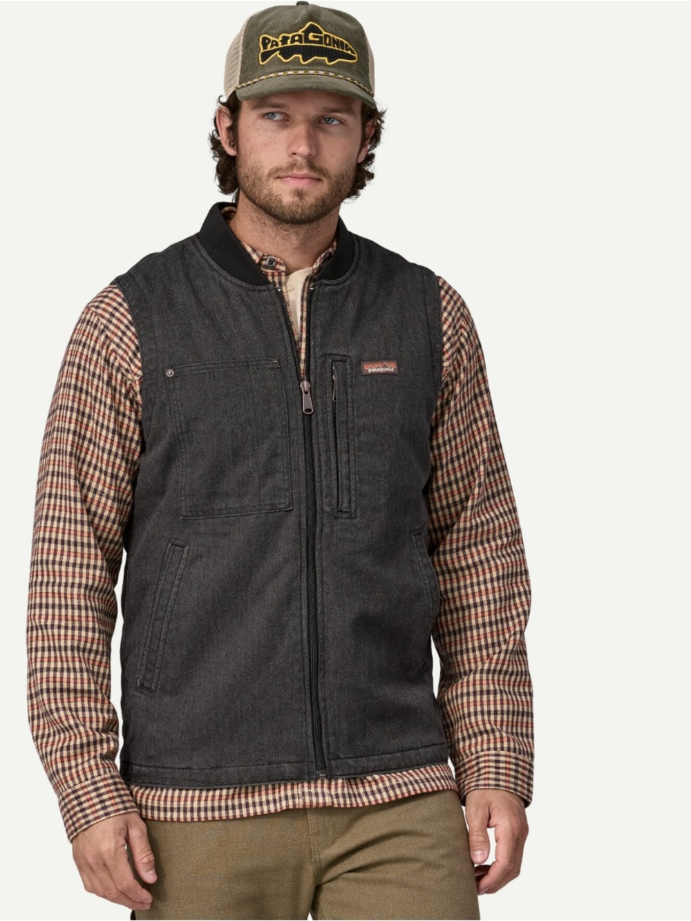 Vintage Patagonia Denim Workwear Vest in Indigo Blue